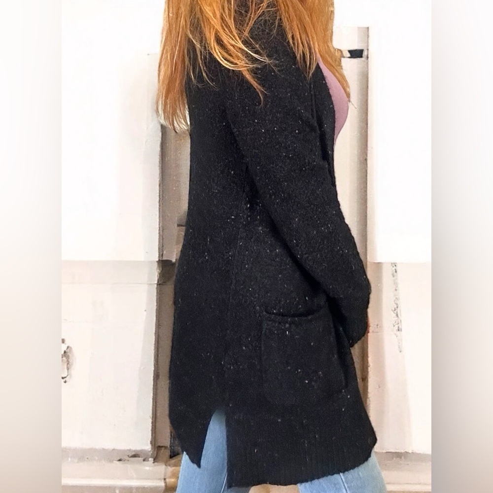 Old Navy Open Cardigan, Black w/ Colorful Stitches Women’s M - Picture 6 of 6